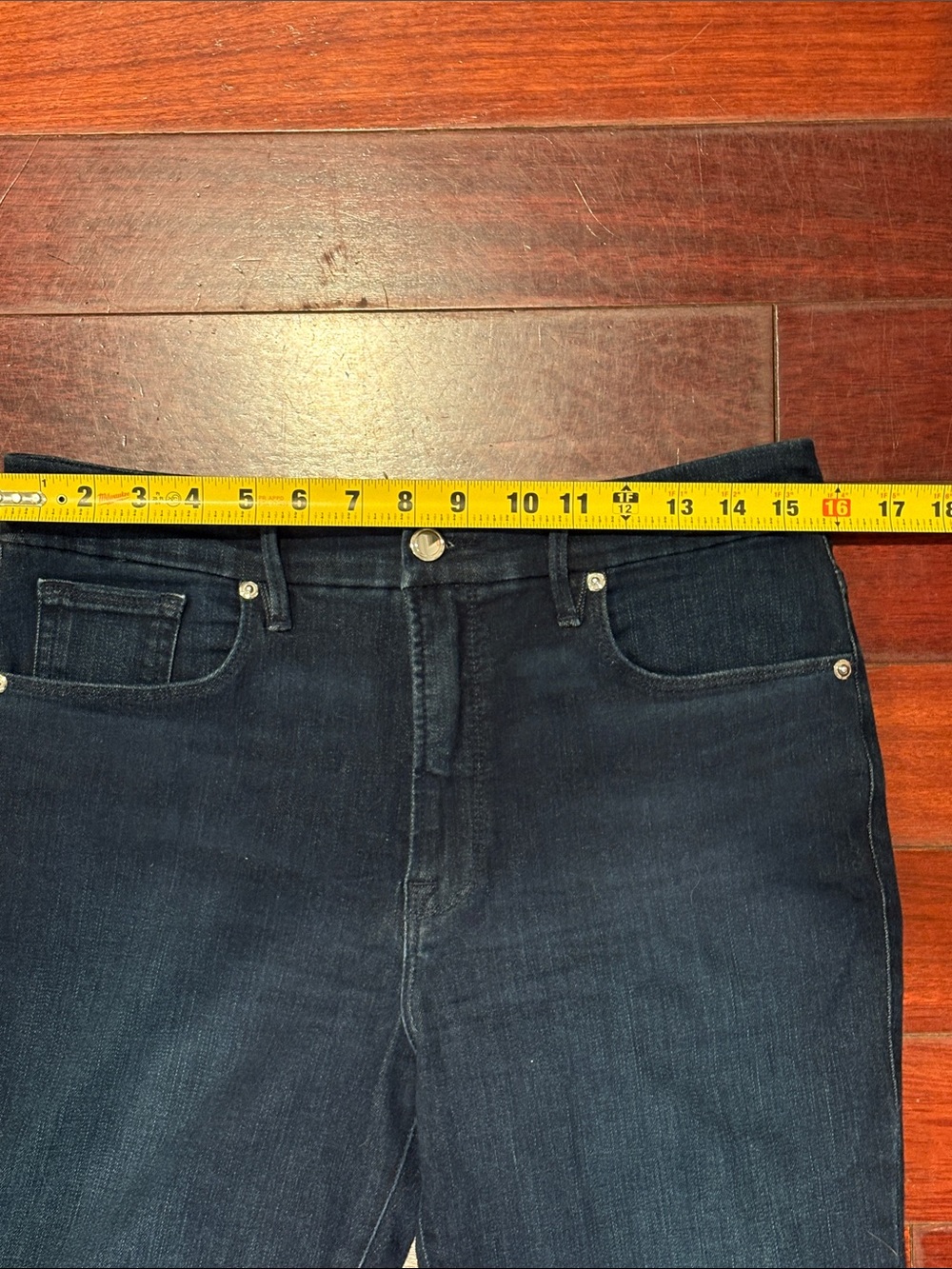 Good American Dark Navy Women’s Size 10 | 30 R Good Legs Straight Blue Jeans - Picture 7 of 9